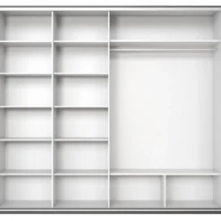 Armoire 2 Portes Coulissantes - Avec Miroir - L238 Cm - Blanc - AMERIA -Sominova Soldes Boutique armoire et dressing 16412909