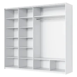 Armoire 2 Portes Coulissantes - Avec Miroir - L238 Cm - Blanc - AMERIA -Sominova Soldes Boutique armoire et dressing 16412939