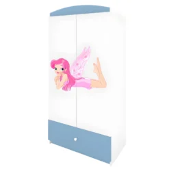 Armoire Enfant Fée Avec Des Ailes 2 Portes 1 Tiroir De Rangement - Bleu -Sominova Soldes Boutique armoire et dressing 17566517