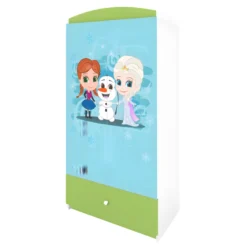 Armoire Enfant La Reine Des Neiges 2 Portes 1 Tiroir De Rangement - Vert -Sominova Soldes Boutique armoire et dressing 17566833