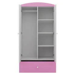 Armoire Enfant Pelleteuse 2 Portes 1 Tiroir De Rangement - Rose -Sominova Soldes Boutique armoire et dressing 17567113