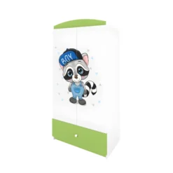 Armoire Enfant Raton Laveur 2 Portes 1 Tiroir De Rangement - Vert -Sominova Soldes Boutique armoire et dressing 17567185