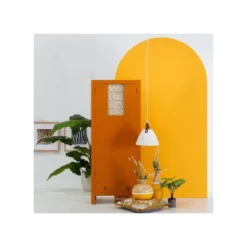 Armoire Lingère 2 Portes 6 Tiroirs Bois/Orange - QINGDAO -Sominova Soldes Boutique armoire et dressing 17632501