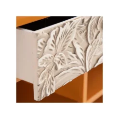 Armoire Lingère 2 Portes 6 Tiroirs Bois/Orange - QINGDAO -Sominova Soldes Boutique armoire et dressing 17632509