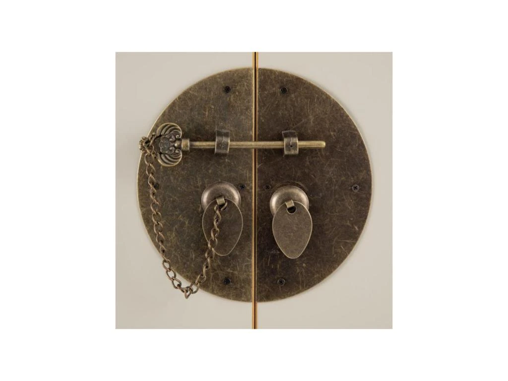 Armoire 4 Portes, 3 Tiroirs Blanc Cassé Meuble Chinois - PEKIN 7 Armoire 4 Portes, 3 Tiroirs Blanc Cassé Meuble Chinois - PEKIN – Image 5