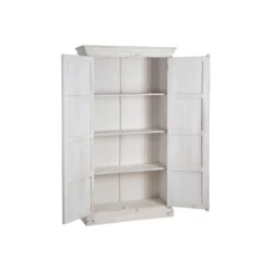 Armoire 2 Portes 3 étagères Bois/Blanc Taille M - LANPA 10 Armoire 2 Portes 3 étagères Bois/Blanc Taille M - LANPA -Sominova Soldes Boutique armoire et dressing 17632635
