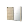 Armoire 2 Portes Coulissantes Chêne/Miroir - OUDONG N°2 -Sominova Soldes Boutique armoire et dressing 17632655