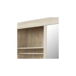 Armoire 3 Portes Avec Miroir Chêne Délavé - YVI 13 Armoire 3 Portes Avec Miroir Chêne Délavé - YVI -Sominova Soldes Boutique armoire et dressing 17632777