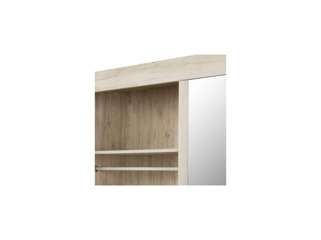Armoire 3 Portes Avec Miroir Chêne Délavé - YVI 8 Armoire 3 Portes Avec Miroir Chêne Délavé - YVI – Image 6