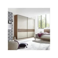 Armoire 2 Portes Coulissantes Noyer Foncé/Argile - ANIECE N°2 -Sominova Soldes Boutique armoire et dressing 17632787