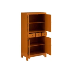 Armoire 4 Portes, 3 Tiroirs Orange Meuble Chinois - PEKIN -Sominova Soldes Boutique armoire et dressing 17632807