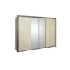 Armoire 2 Portes Coulissantes 245 Cm Chêne + LEDs - LOPEL -Sominova Soldes Boutique armoire et dressing 17632827