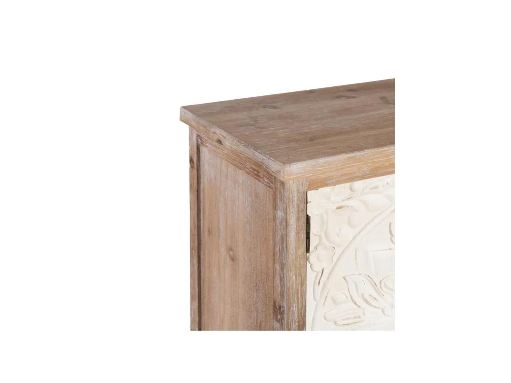 Petite Armoire Bois Blanchi 2 Portes - ROSANA 6 Petite Armoire Bois Blanchi 2 Portes - ROSANA – Image 4