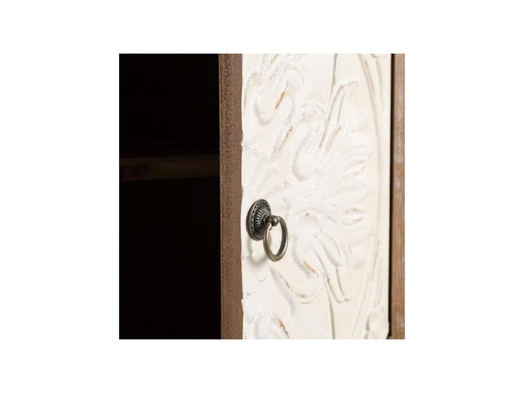 Petite Armoire Bois Blanchi 2 Portes - ROSANA 7 Petite Armoire Bois Blanchi 2 Portes - ROSANA – Image 5
