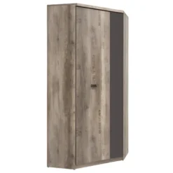 Armoire D'angle 2 Portes Abel Bois Et Gris