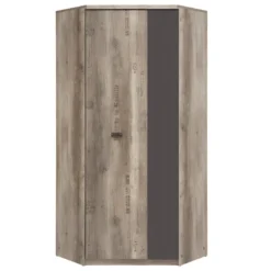 Armoire D'angle 2 Portes Abel Bois Et Gris -Sominova Soldes Boutique armoire et dressing 17685701