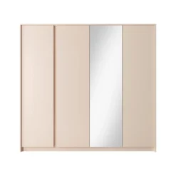 Armoire 4 Portes - Miroir Et LEDs - L223 Cm - Beige - ELYNIA 14 Armoire 4 Portes - Miroir Et LEDs - L223 Cm - Beige - ELYNIA -Sominova Soldes Boutique armoire et dressing 18813931