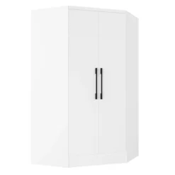 Armoire D'angle 2 Portes - L101 Cm - Blanc - AURALI -Sominova Soldes Boutique armoire et dressing 19134887