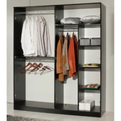 Armoire 4 Portes Battantes 2 Miroirs Laqué Blanc Brillant - AREZZO - L 182 X L 63 X H 210 Cm 8 Armoire 4 Portes Battantes 2 Miroirs Laqué Blanc Brillant - AREZZO - L 182 X L 63 X H 210 Cm -Sominova Soldes Boutique armoire et dressing 19721231