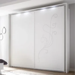 Armoire 2 Portes 243 Cm à LEDs - LADY - L 265 X L 57 X H 230 Cm