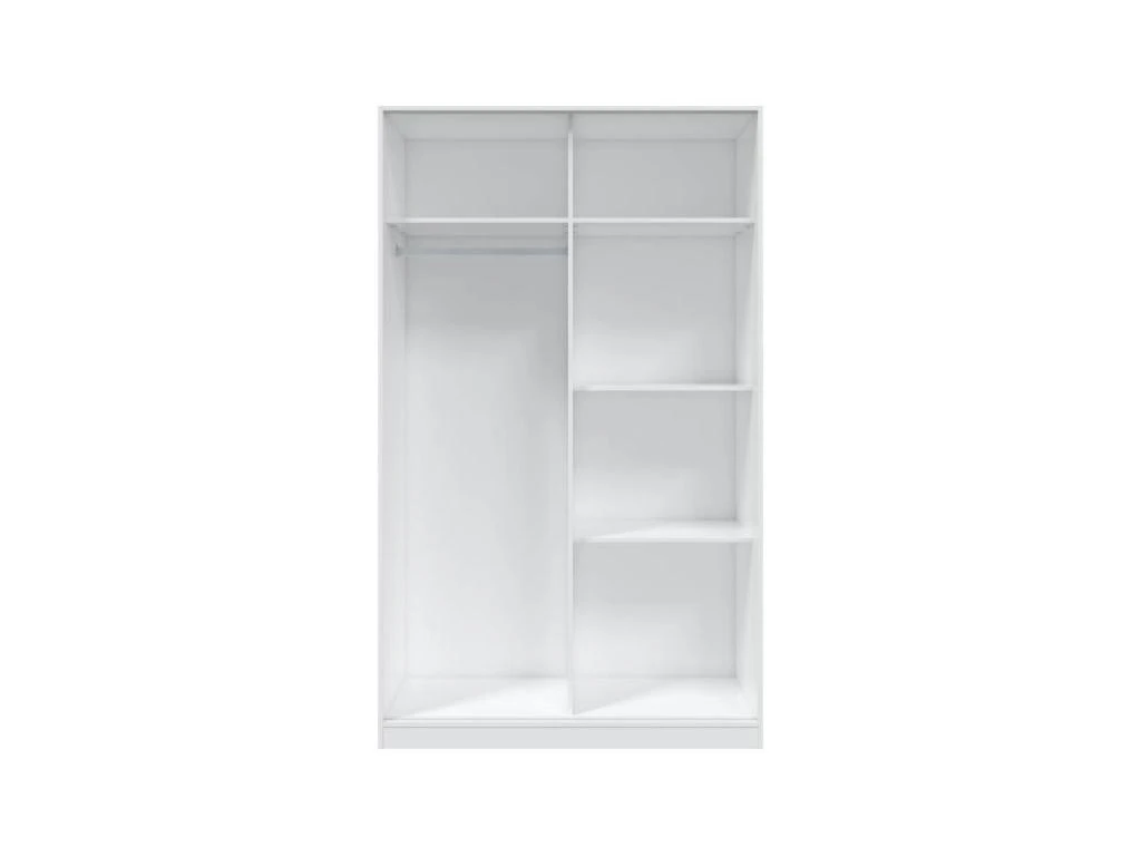Armoire Coulissante 2 Portes Blanc - RAFU - L 120 X L 50 X H 200 Cm 5 Armoire Coulissante 2 Portes Blanc - RAFU - L 120 X L 50 X H 200 Cm – Image 3