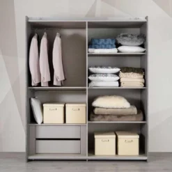 Armoire 2 Portes Coulissantes Avec Miroir - PARILI - L 179 X L 62 X H 214 Cm -Sominova Soldes Boutique armoire et dressing 19721653