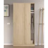 Armoire Coulissante 2 Portes Chêne - RAFA - L 100 X L 50 X H 200 Cm 1 Armoire Coulissante 2 Portes Chêne - RAFA - L 100 X L 50 X H 200 Cm -Sominova Soldes Boutique armoire et dressing 19721823