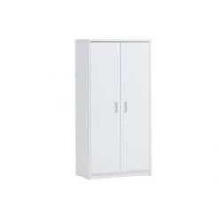 Armoire Grand Model, Collection SPACI, 2 Portes, 72x194 Cm, Coloris Blanc