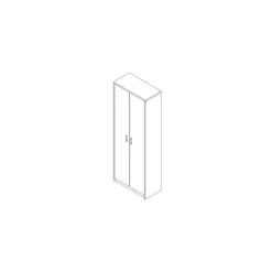 Armoire Grand Model, Collection SPACI, 2 Portes, 72x194 Cm, Coloris Chêne Gris -Sominova Soldes Boutique armoire et dressing 19828511