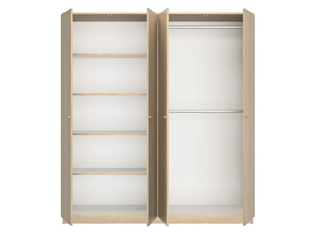 Armoire 4 Portes Chêne Blond - MAILLE 4 Armoire 4 Portes Chêne Blond - MAILLE – Image 2