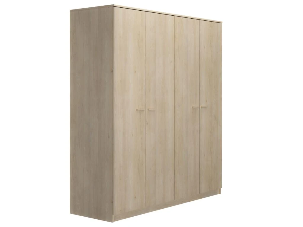 Armoire 4 Portes Chêne Blond - MAILLE 5 Armoire 4 Portes Chêne Blond - MAILLE – Image 3