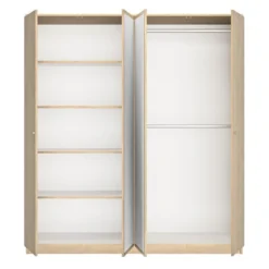 Armoire 4 Portes 2 Miroirs Chêne Blond - MAILLE 7 Armoire 4 Portes 2 Miroirs Chêne Blond - MAILLE -Sominova Soldes Boutique armoire et dressing 21026703