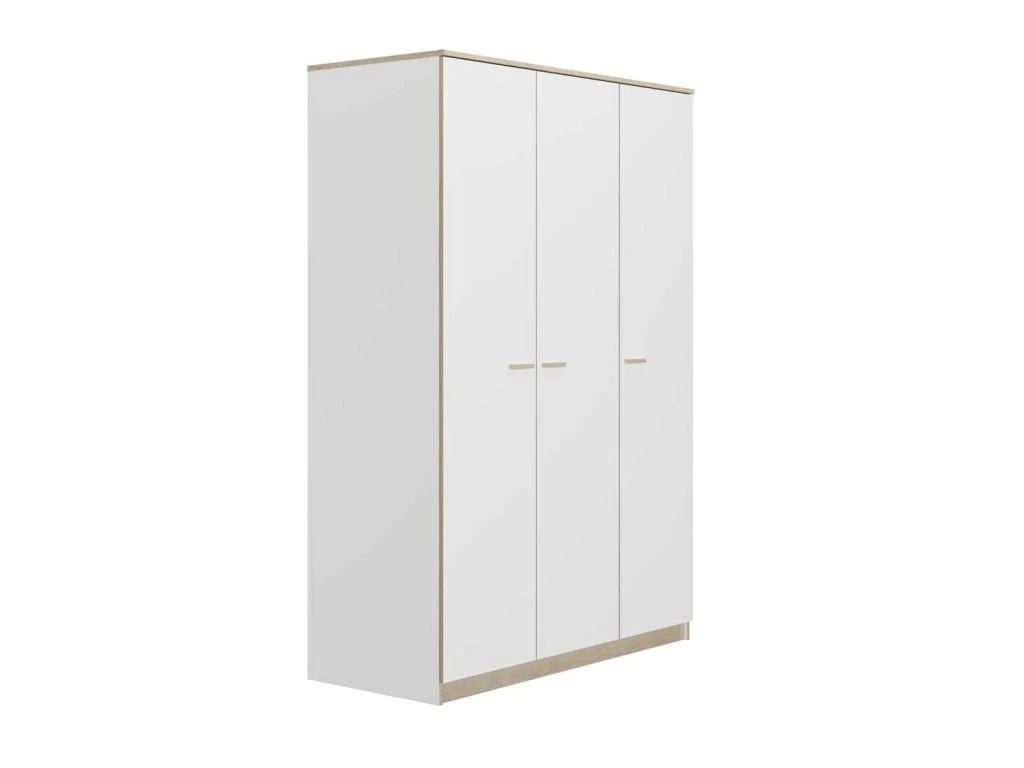 Armoire 3 Portes Blanc/Chêne Blond - MAILLE 4 Armoire 3 Portes Blanc/Chêne Blond - MAILLE – Image 2