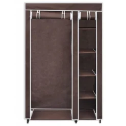 Armoires Penderie Etagère Tissu Marron Entrée Chambre Camping 2002001 -Sominova Soldes Boutique armoire et dressing 21028143