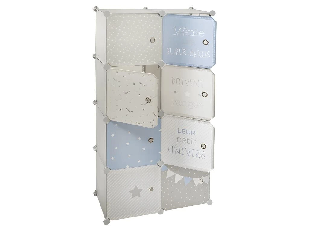 Rangement Enfant 8 Cases Bleu Atmosphera - Bleu 5 Rangement Enfant 8 Cases Bleu Atmosphera - Bleu â Image 3