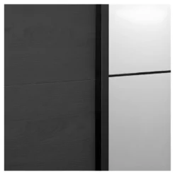 Armoire 2 Portes Coulissantes 245 Cm Avec Miroir Bois Noir - UNYS -Sominova Soldes Boutique armoire et dressing 21722105