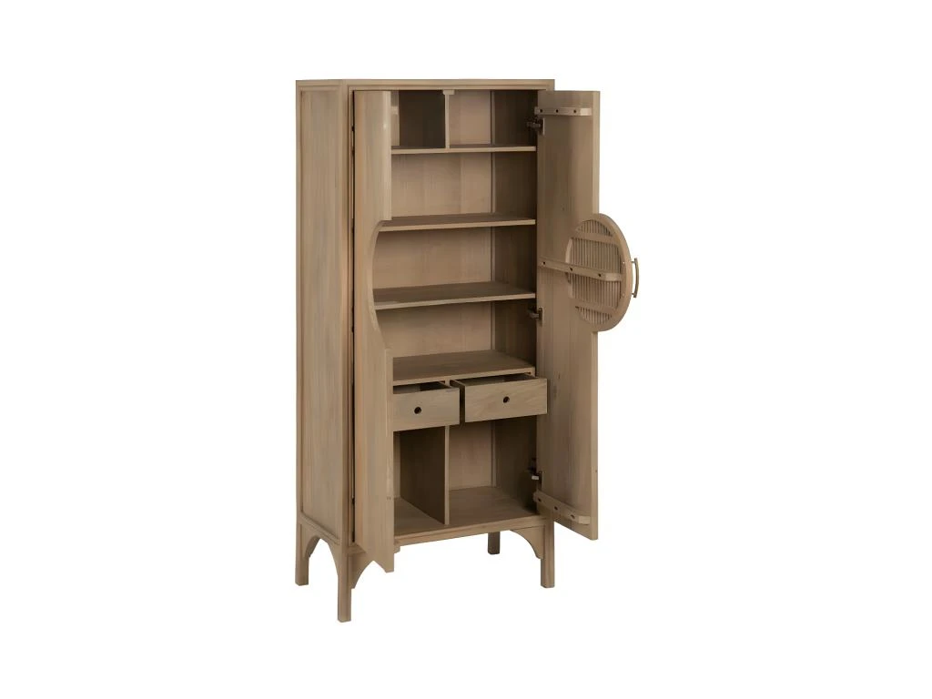 Armoire 2 Portes 2 Tiroirs Bois De Manguier - GOBE 5 Armoire 2 Portes 2 Tiroirs Bois De Manguier - GOBE – Image 3