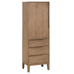 Armoire 1 Porte 3 Tiroirs Bois De Manguier - VERTICA -Sominova Soldes Boutique armoire et dressing 22041267