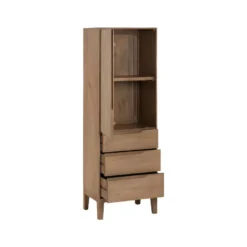 Armoire 1 Porte 3 Tiroirs Bois De Manguier - VERTICA -Sominova Soldes Boutique armoire et dressing 22041269