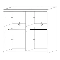 Armoire 2 Portes Coulissantes Blanc/Ciment - ANIECE N°3 -Sominova Soldes Boutique armoire et dressing 22076493