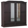 New Mexico Armoire 4 Portes Avec 2 Portes Miroir, 2 Portes Pleines Et 2 Tiroirs, Largeur 194 Cm, Hauteur 193 Cm, Finition Style Colonial. 2 New Mexico Armoire 4 Portes Avec 2 Portes Miroir, 2 Portes Pleines Et 2 Tiroirs, Largeur 194 Cm, Hauteur 193 Cm, Finition Style Colonial. -Sominova Soldes Boutique armoire et dressing 22414559