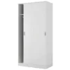 Vestiaire Dagnan, Armoire De Chambre à 2 Portes Coulissantes, Armoire Avec étagère Et Barre De Cintre, 100x50h200 Cm, Blanc -Sominova Soldes Boutique armoire et dressing 22755041