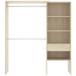 Armoire Lhotse, Structure Pour Dressing, Portemanteau Ouvert, 160x40h187 Cm, Chêne -Sominova Soldes Boutique armoire et dressing 22791397