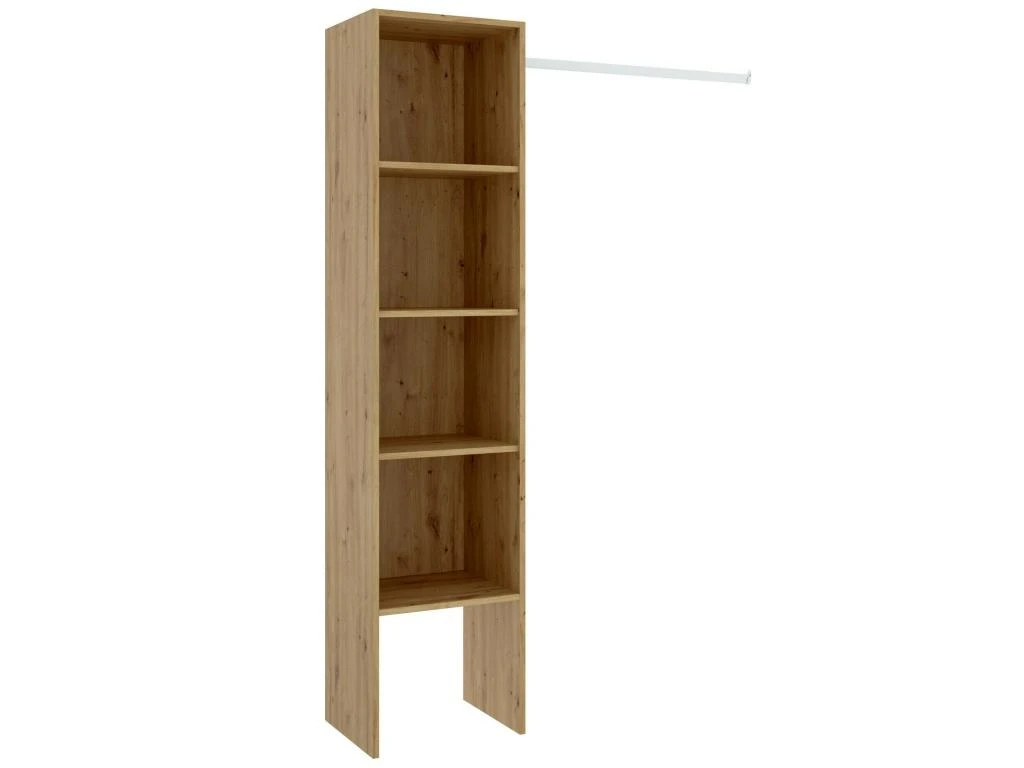 Armoire Presanella, Structure Pour Dressing, Portemanteau Ouvert, 138x40h186 Cm, Chêne Nodi 3 Armoire Presanella, Structure Pour Dressing, Portemanteau Ouvert, 138x40h186 Cm, Chêne Nodi