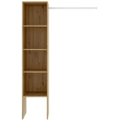Armoire Presanella, Structure Pour Dressing, Portemanteau Ouvert, 138x40h186 Cm, Chêne Nodi 9 Armoire Presanella, Structure Pour Dressing, Portemanteau Ouvert, 138x40h186 Cm, Chêne Nodi -Sominova Soldes Boutique armoire et dressing 22791575