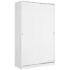 Armoire Denali, Porte-manteau Pour Chambre, Armoire Avec 2 Portes Coulissantes, 120x50h204 Cm, Blanc
