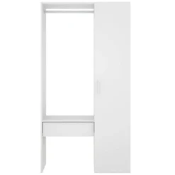 Armoire Weisshorn, Structure Pour Dressing, Portemanteau Ouvert, 98x42h187 Cm, Blanc -Sominova Soldes Boutique armoire et dressing 22793457