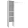Armoire Presanella, Structure Pour Dressing, Portemanteau Ouvert, 138x40h186 Cm, Blanc