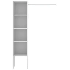 Armoire Presanella, Structure Pour Dressing, Portemanteau Ouvert, 138x40h186 Cm, Blanc 9 Armoire Presanella, Structure Pour Dressing, Portemanteau Ouvert, 138x40h186 Cm, Blanc -Sominova Soldes Boutique armoire et dressing 22793647
