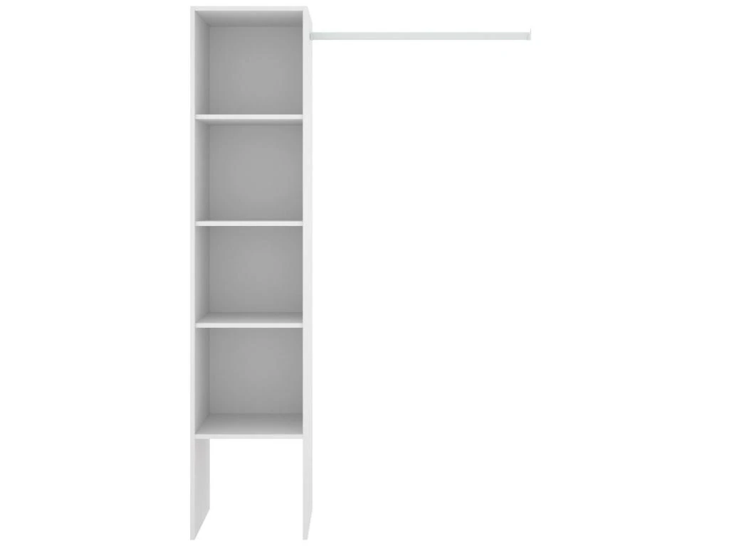 Armoire Presanella, Structure Pour Dressing, Portemanteau Ouvert, 138x40h186 Cm, Blanc 6 Armoire Presanella, Structure Pour Dressing, Portemanteau Ouvert, 138x40h186 Cm, Blanc – Image 4